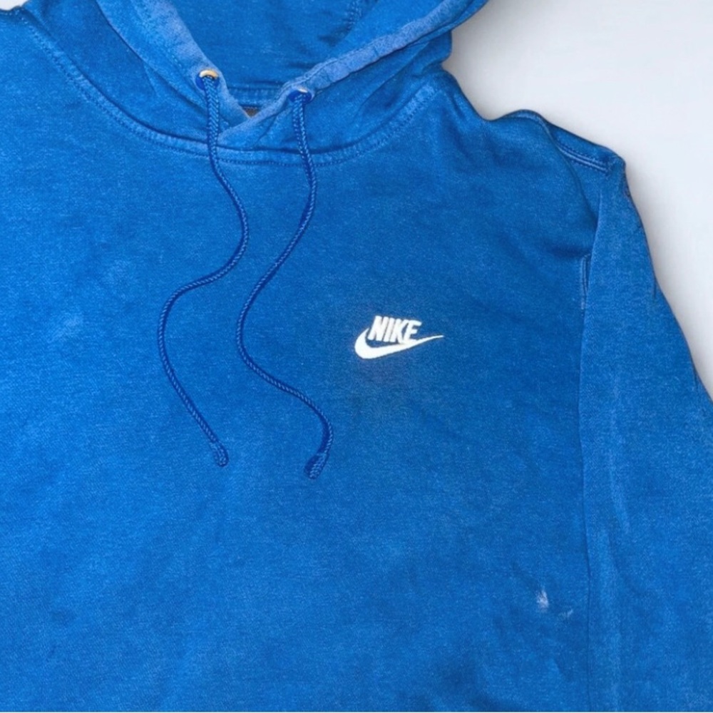 Nike Men’s club fleece pullover Royal Blue Hooded Sweatshirt
